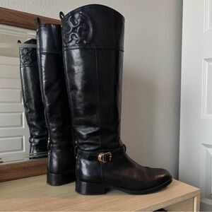 Tory Burch Black Leather Winter Boots